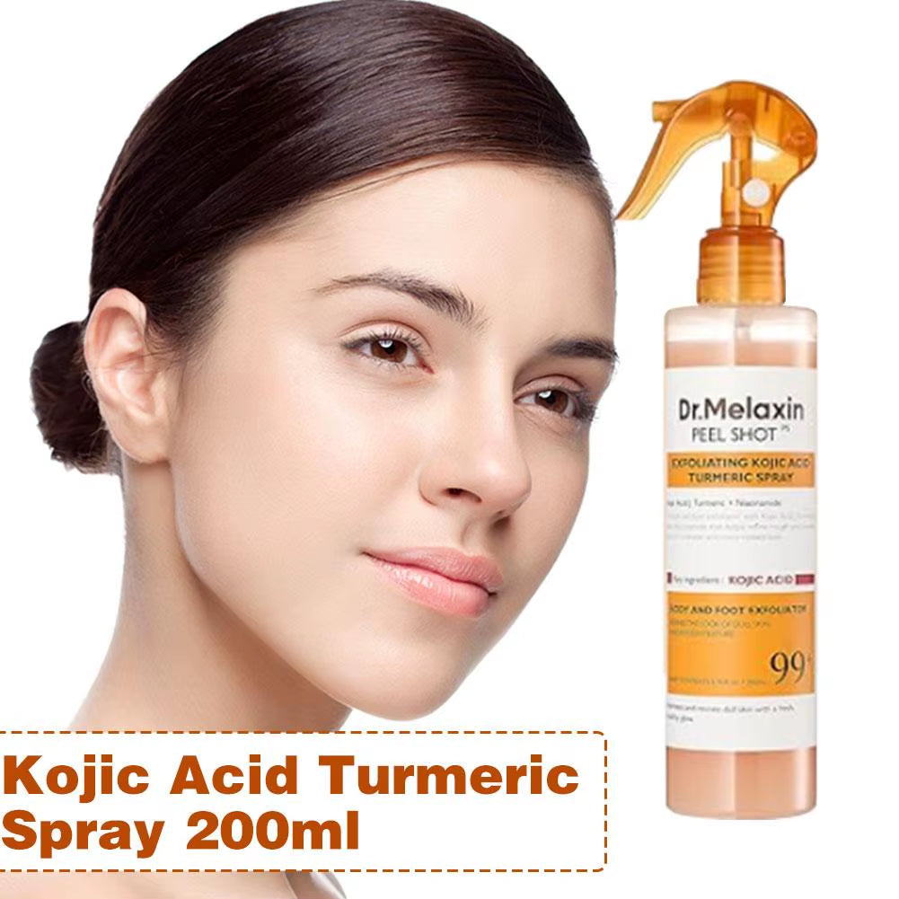 Dr. Melaxin Peel Shot Kojic Acid Turmeric Spray Curcumin Gentle Exfoliating Improve Dullness Moisturizing Nourishing Skin Care
